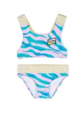 Stella McCartney Kids zebra-print bikini set - Pink