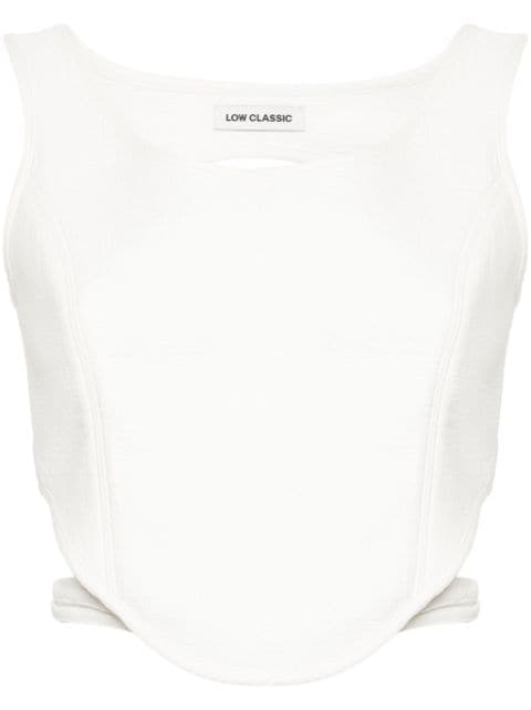 Low Classic cut-out-detail cropped top
