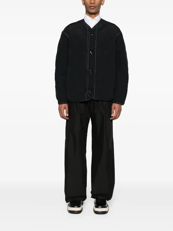 OAMCジャケット OAMC single-breasted Quilted Jacket | Black | FARFETCH