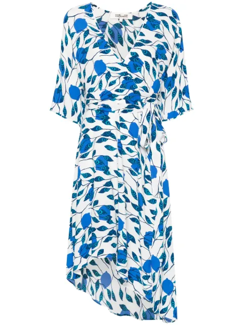 DVF Diane von Furstenberg crepe mini wrap dress