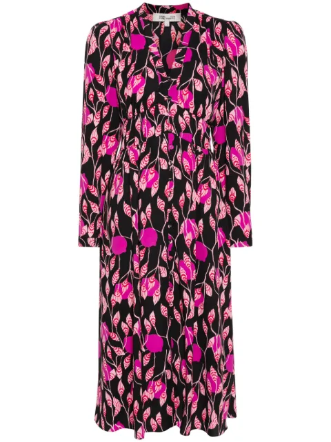 DVF Diane von Furstenberg crepe midi dress