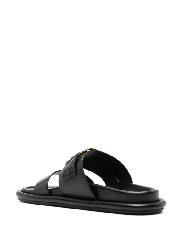 サンダル・ミュール Moncler Rugged Black Sandals With Adjustable Straps For Moncler Rugged Black Sandals With Adjustable Straps For