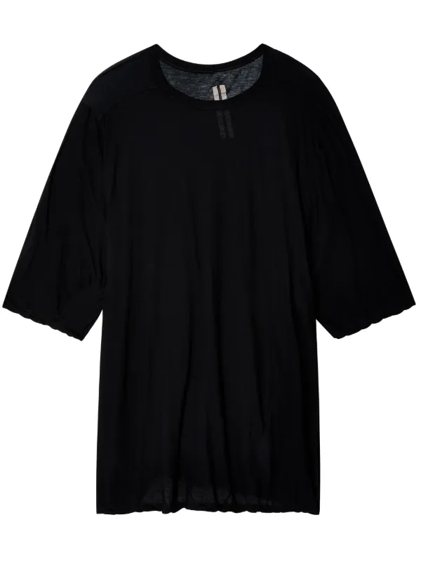 Rick Owens Tommy raw-cut Cotton T-shirt | Black | FARFETCH