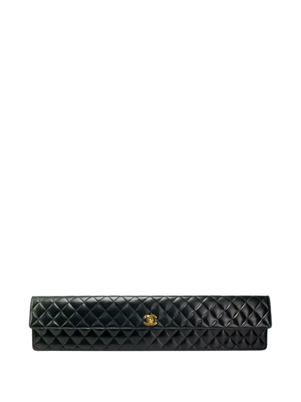 CHANEL Pre Owned Pochette 1989 a Rabat Noir FARFETCH DZ