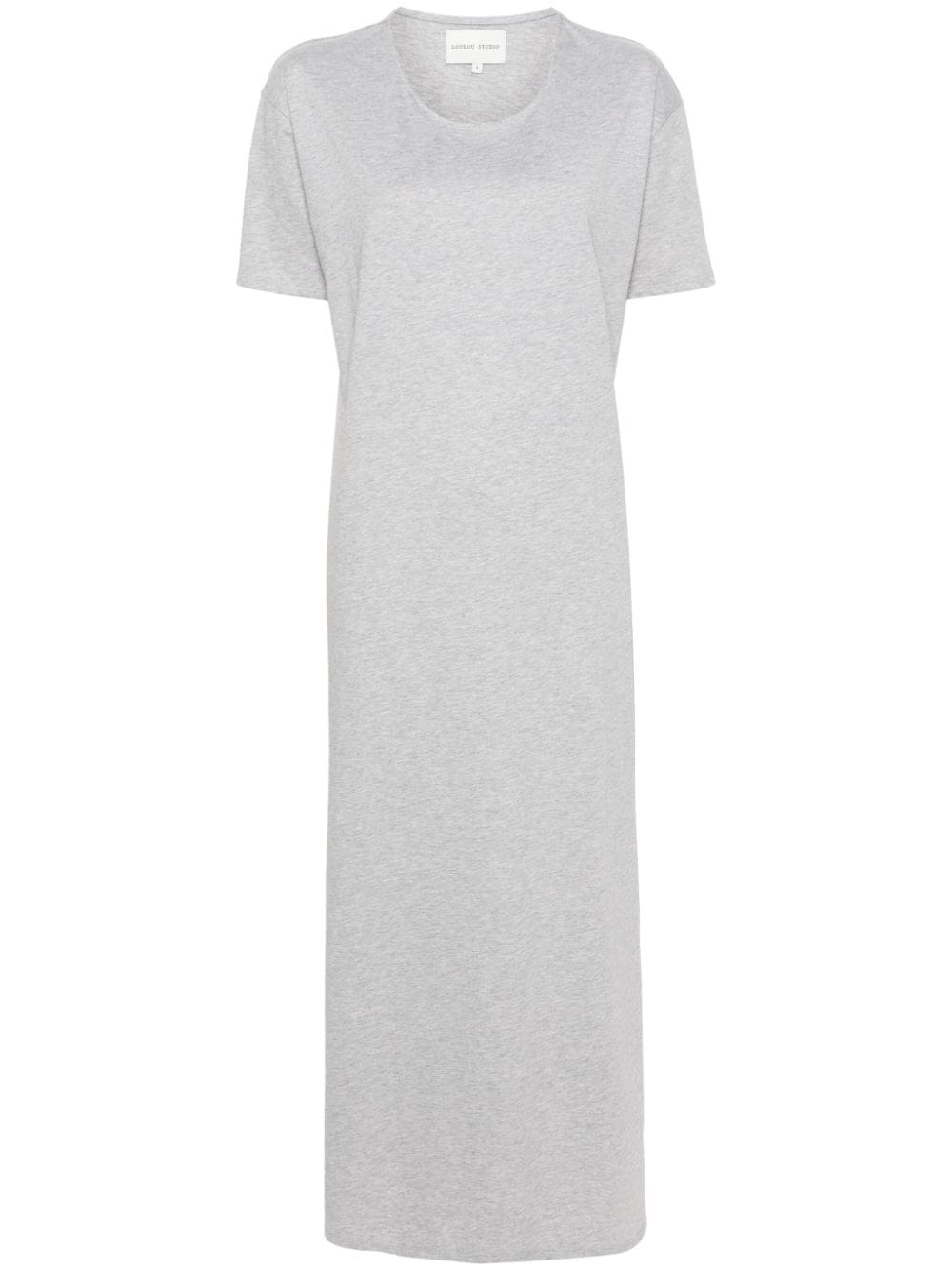 Loulou Studio Cotton Jersey Shirt Dress In Grey