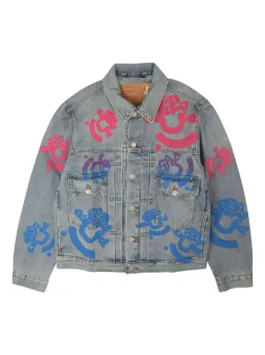 denim tears ジャケット Denim Tears Bstroy Tears Type-2 Denim Jacket | Blue | FARFETCH