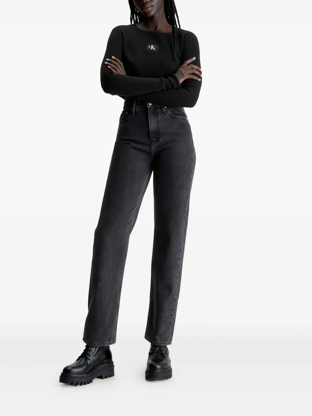Calvin Klein Jeans Katoenen jeans - Zwart