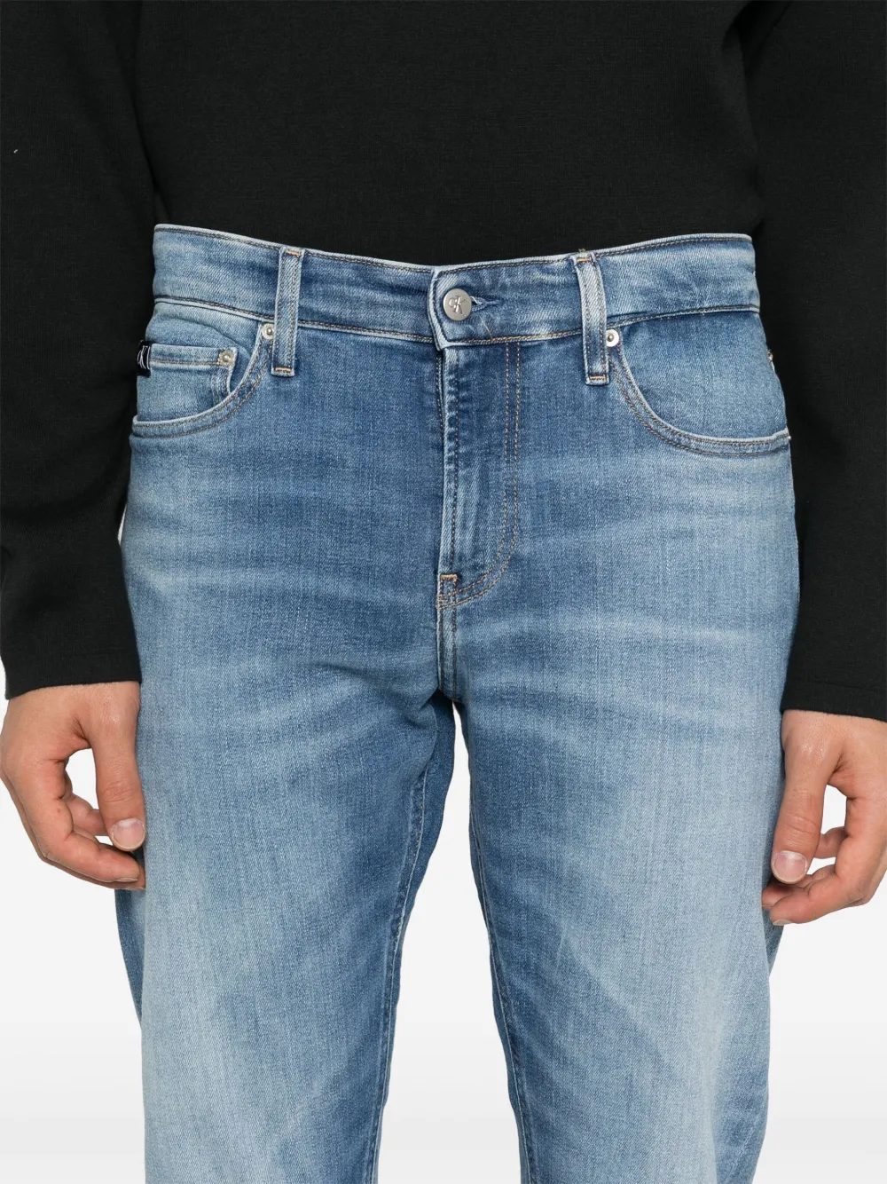 Calvin Klein Jeans Slim-fit jeans met vervaagd effect Blauw
