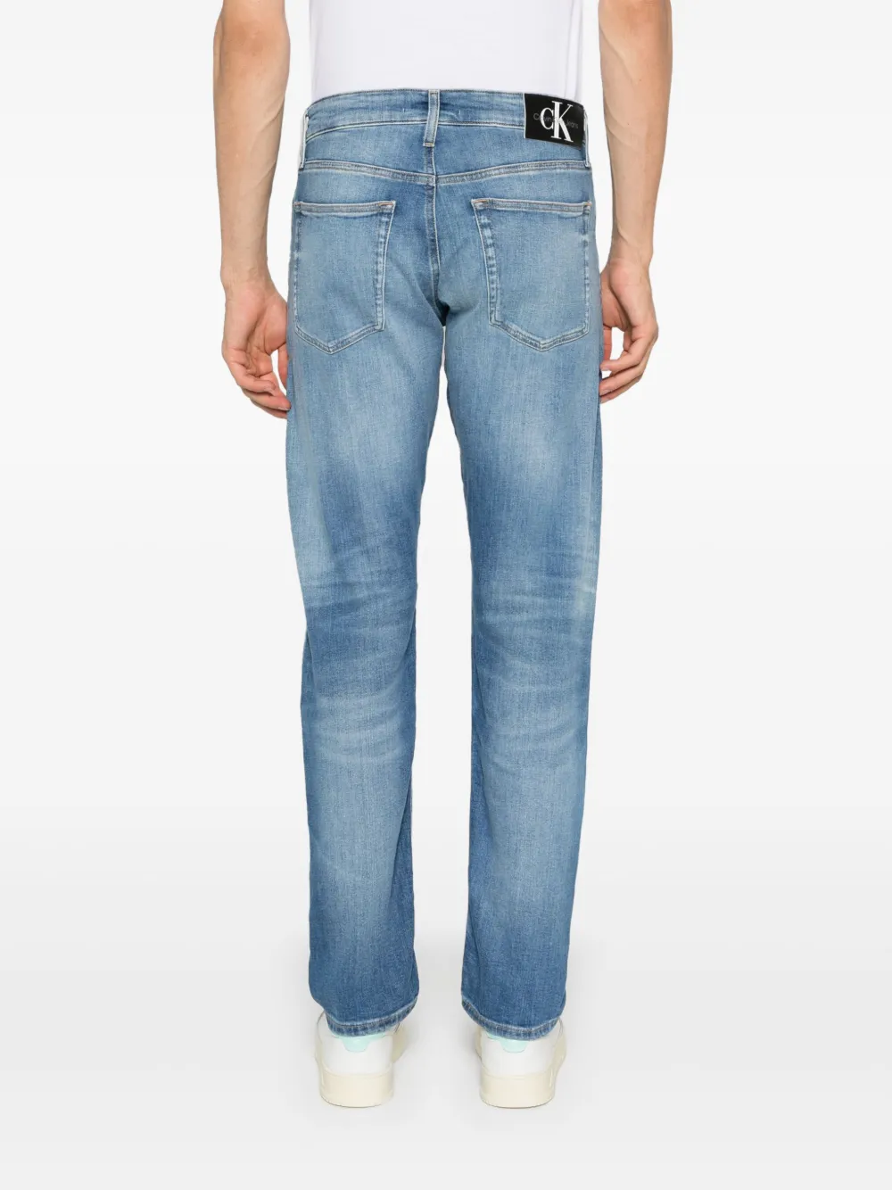 Calvin Klein Jeans Slim-fit jeans met vervaagd effect Blauw