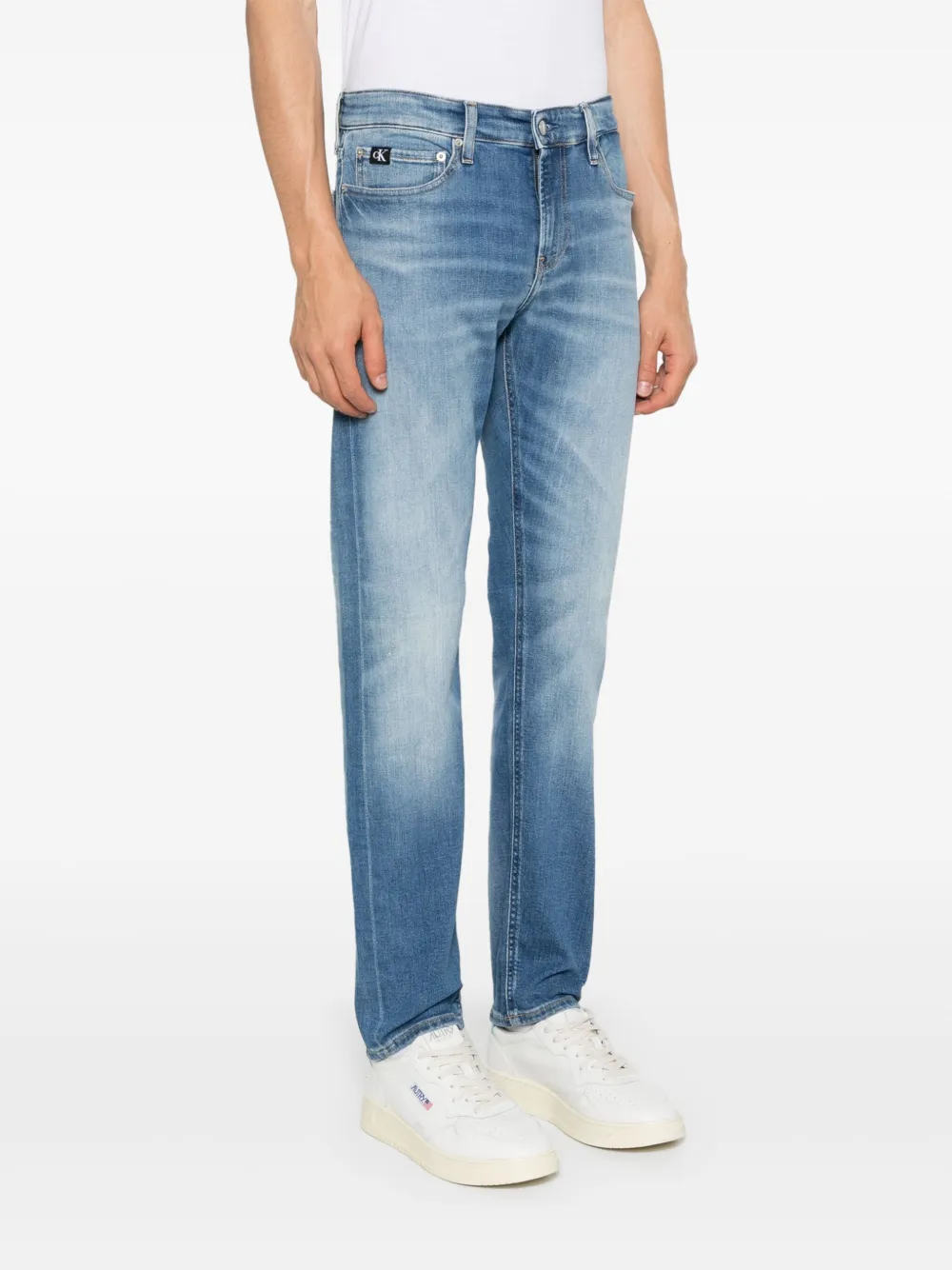 Calvin Klein Jeans Slim-fit jeans met vervaagd effect Blauw