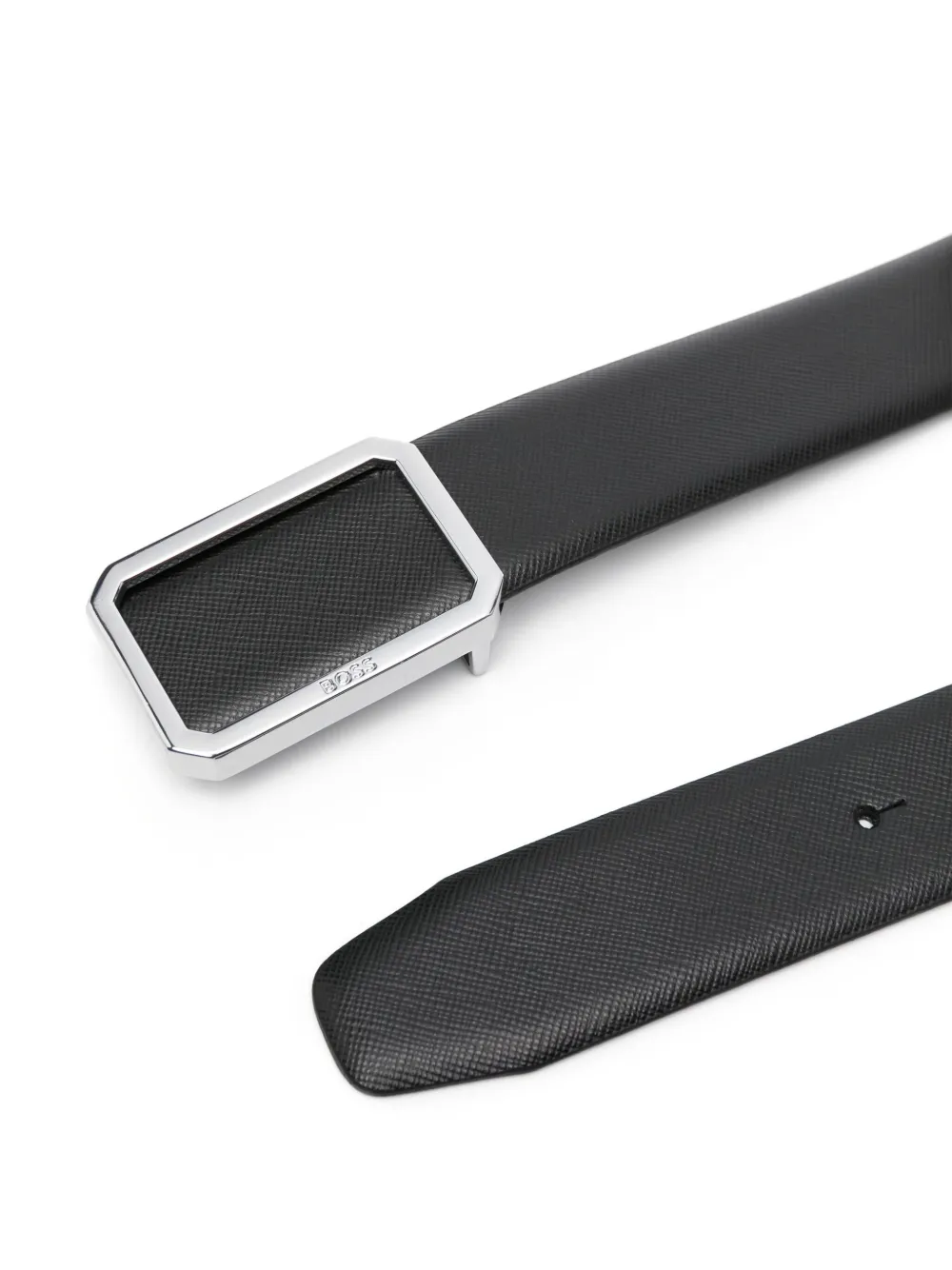 BOSS Riem met gegraveerd logo - Zwart