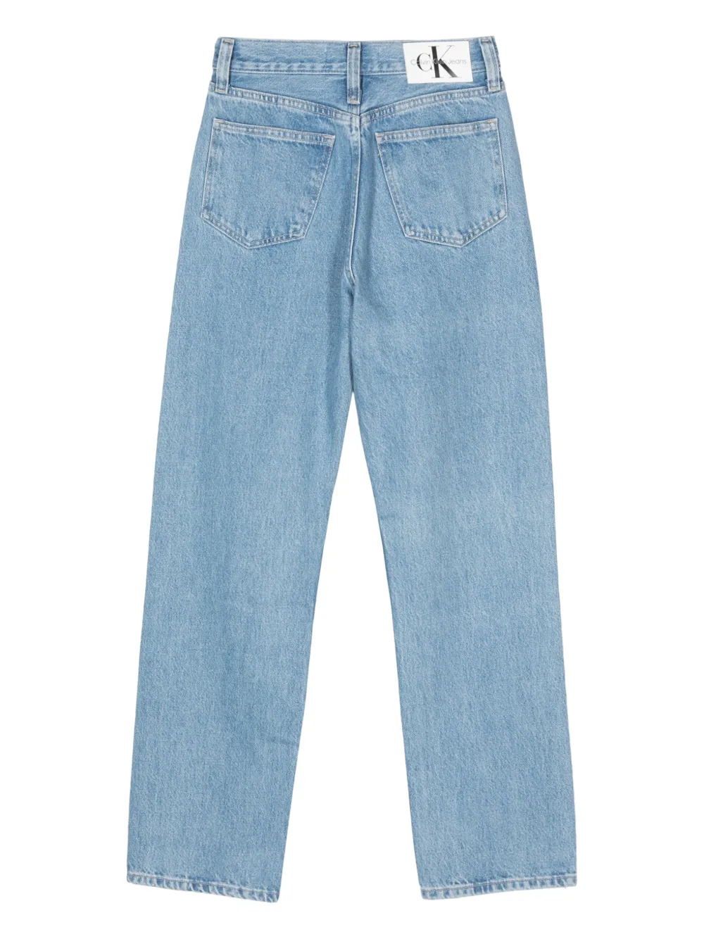 Calvin Klein Jeans high-rise straight jeans - Blauw