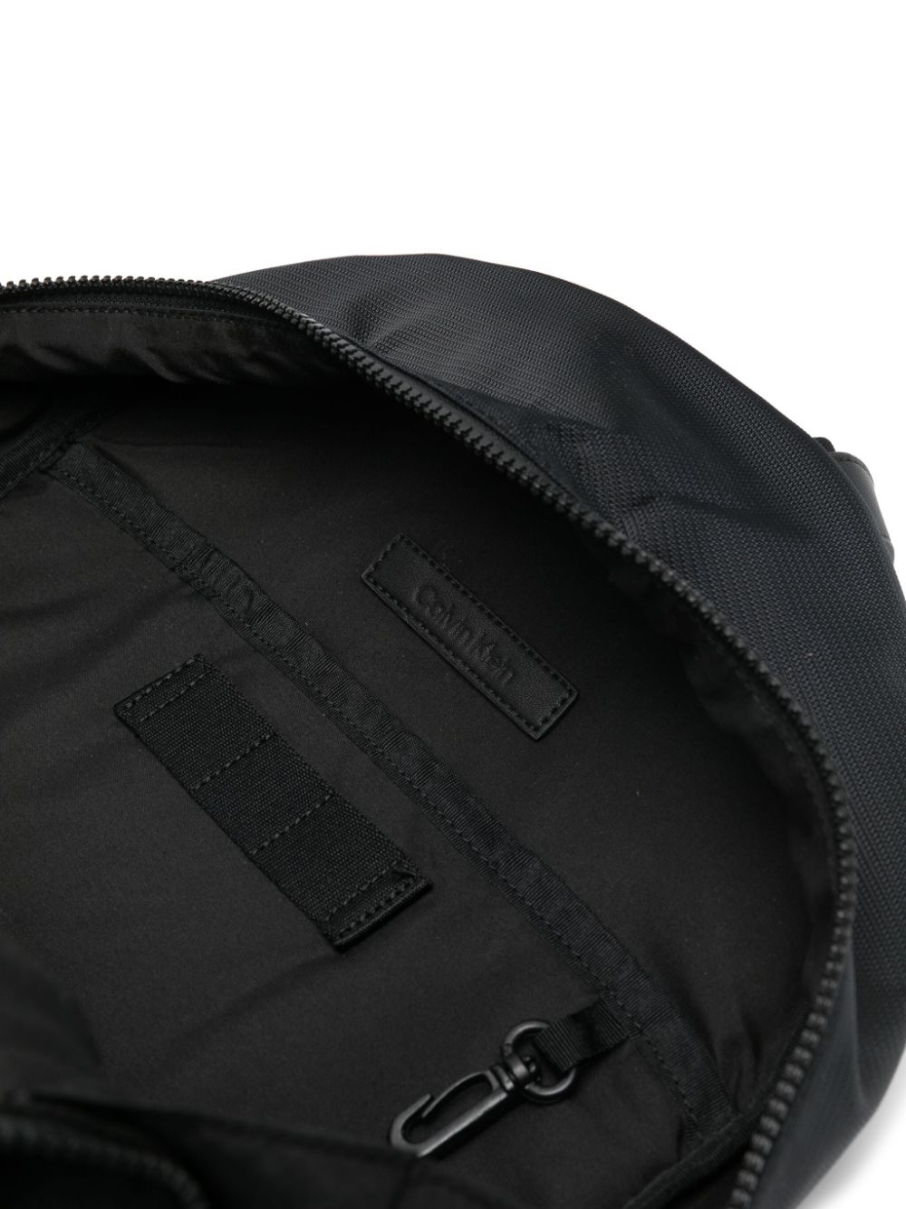 Shop Calvin Klein Logo-patch Backpack In Black