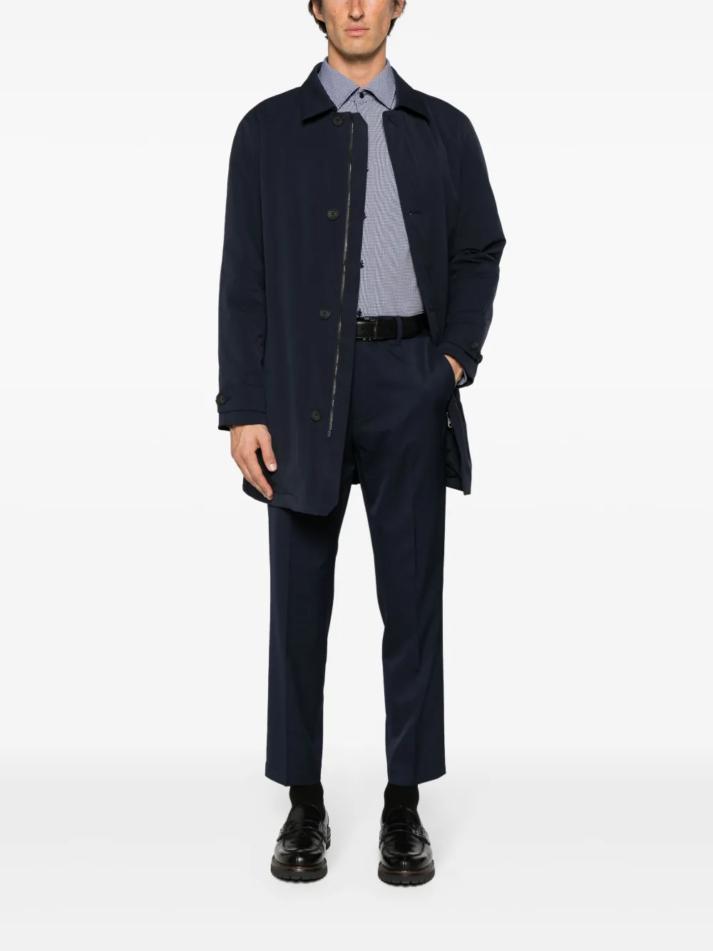 BOSS Overhemd met geometrische print - Blauw