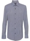 BOSS geometric-print long-sleeve shirt - Blue