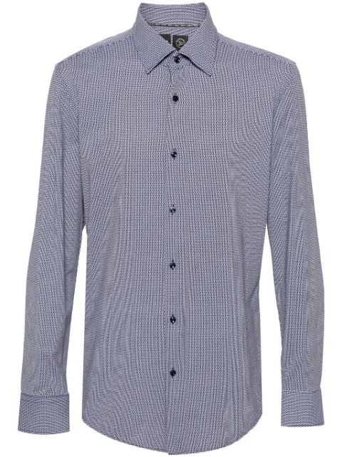 BOSS geometric-print long-sleeve shirt