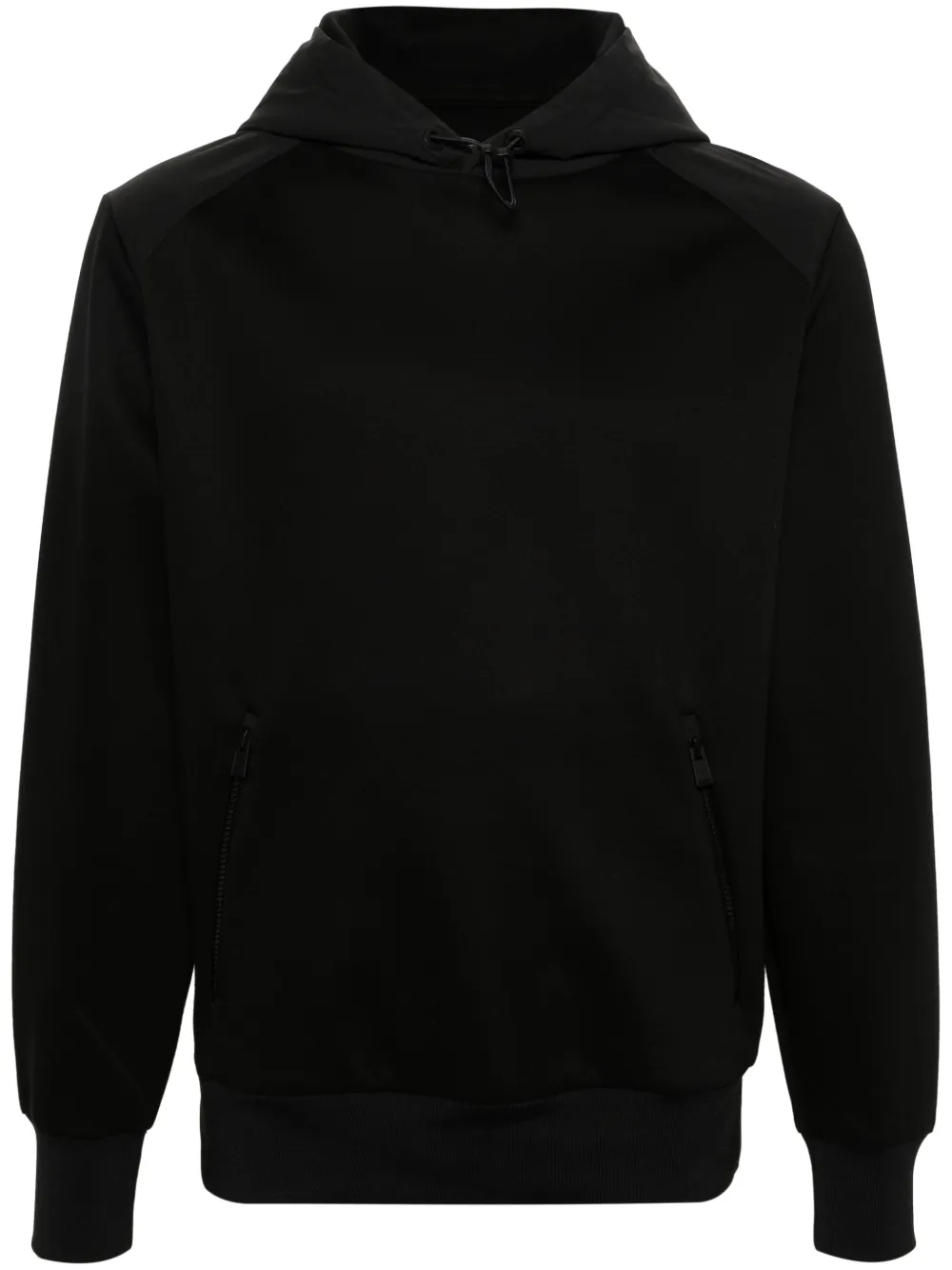 BOSS panelled cotton hoodie – Black BOSS panelled cotton hoodie – Black