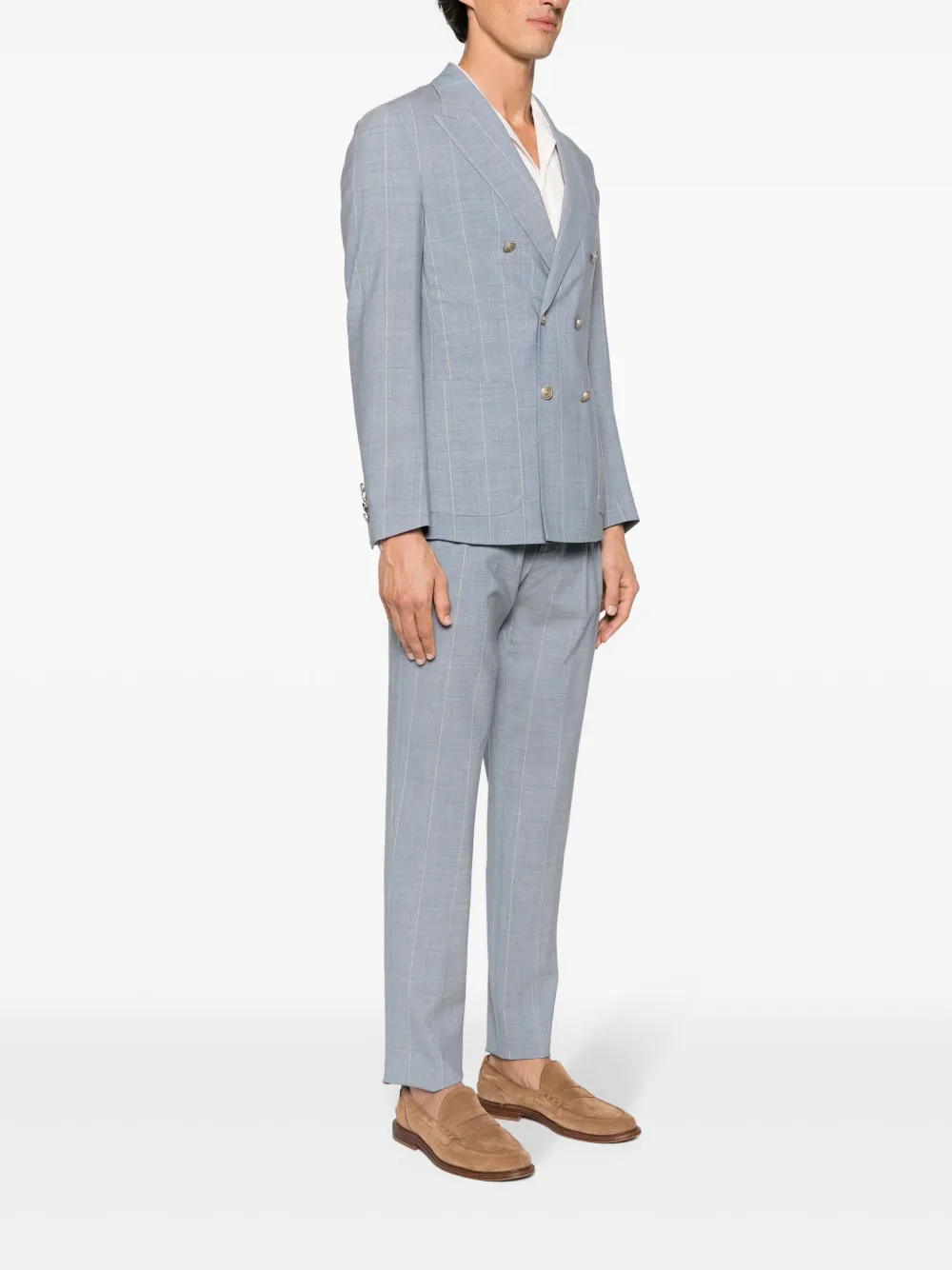 Eleventy pinstriped double-breasted suit