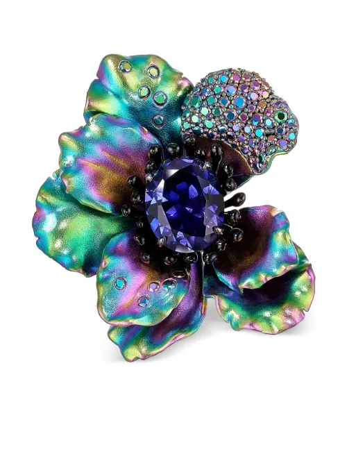 Pins Poppy en or 18ct - Anabela Chan - Modalova