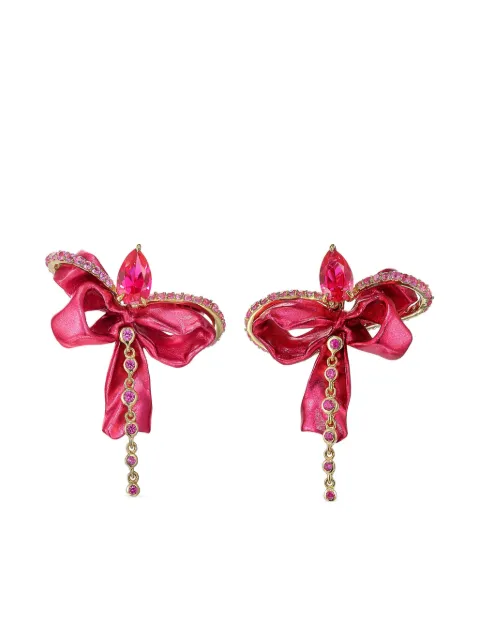 Anabela Chan 18kt yellow gold vermeil Cupid's Bow ruby and sapphire earrings