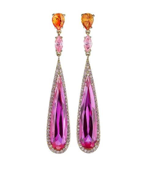 Anabela Chan 18kt rose gold Shard sapphire earrings