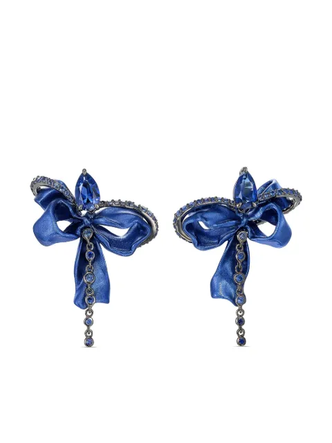 Anabela Chan 18kt gold Cupid's Bow sapphire earrings