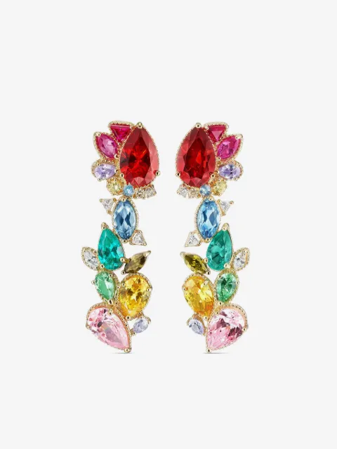 Anabela Chan 18k yellow gold Garden Of Eden multi-stone earrings