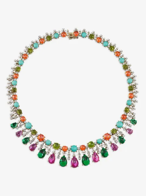 Anabela Chan 18ky yellow gold Tutti Frutti multi-stone necklace
