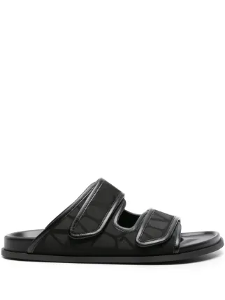 サンダル・ミュール VALENTINO VLOGO JACQUARD LEATHER SANDALS 22616427_52656756_322.jpg