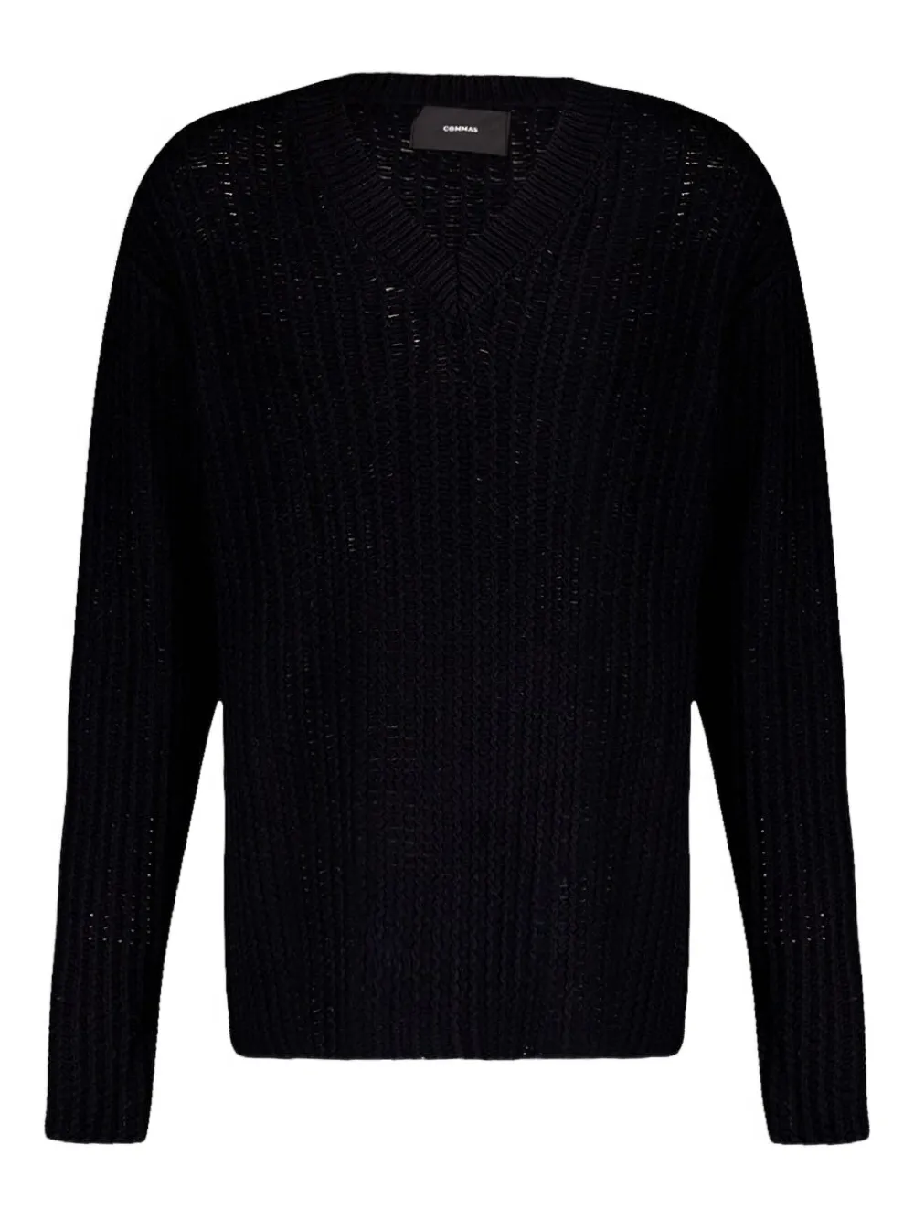 V-neck knit sweater