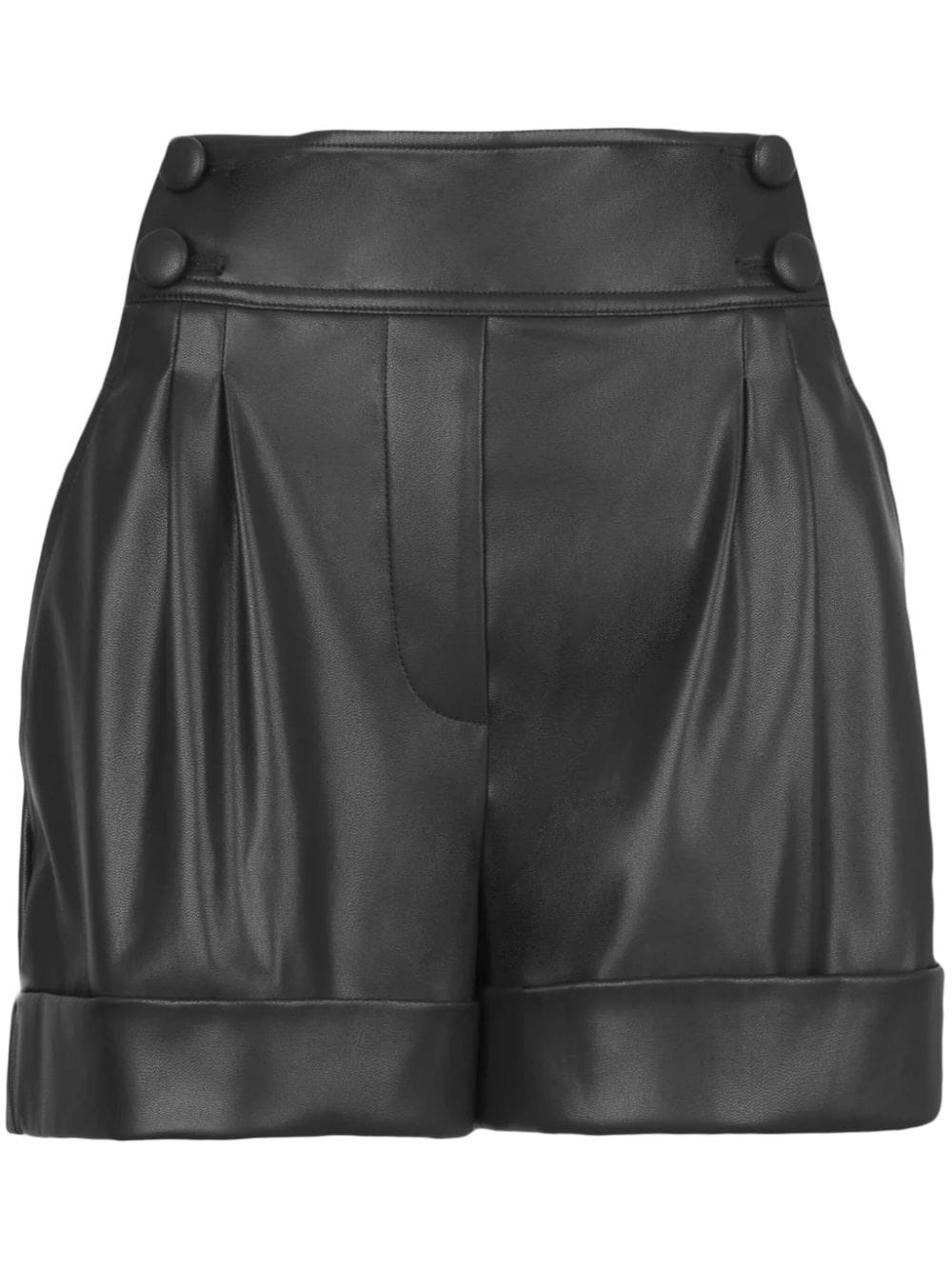 Greta faux-leather shorts