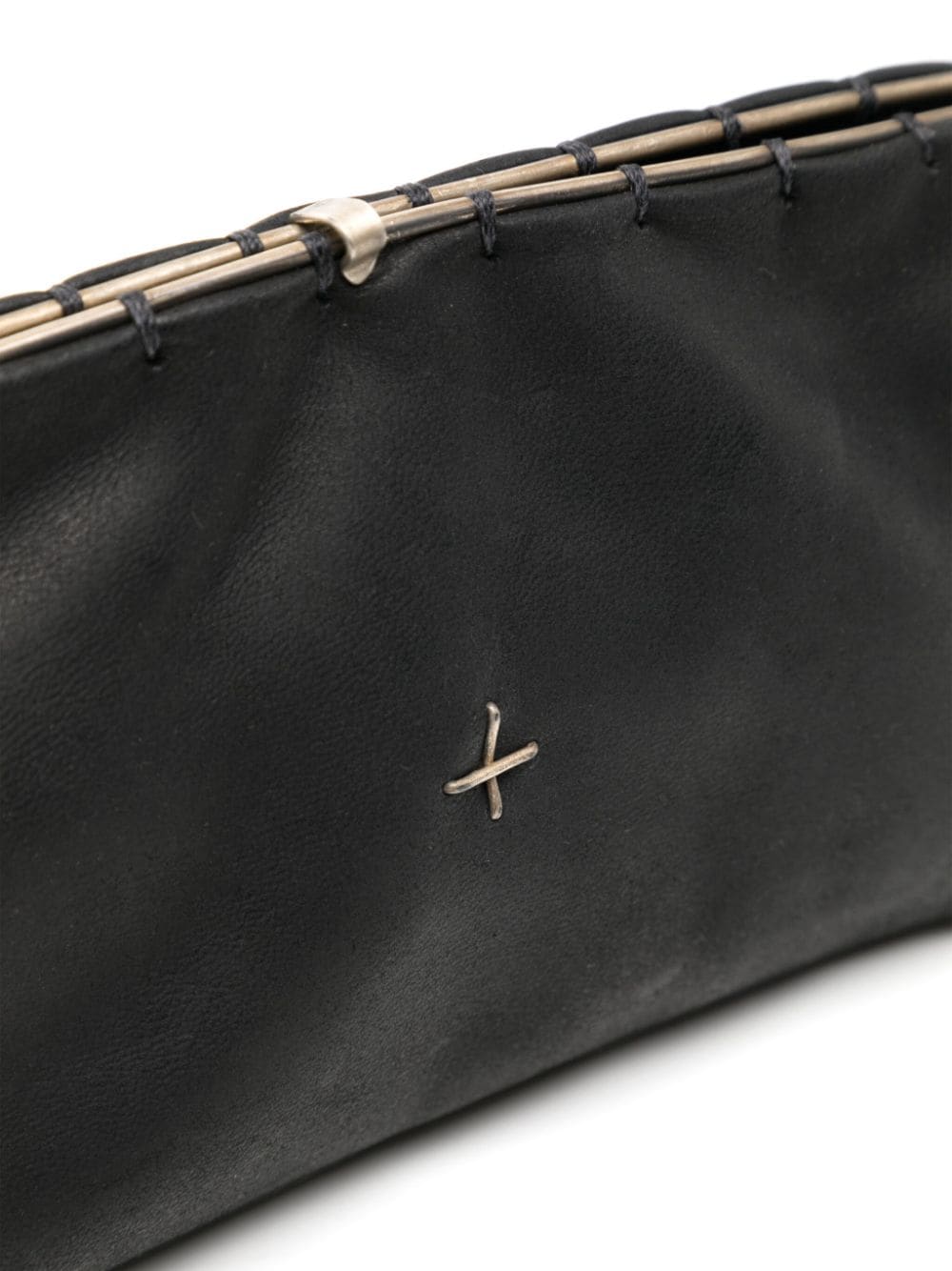 Shop Werkstatt:münchen 1.0 Leather Clutch Bag In Schwarz