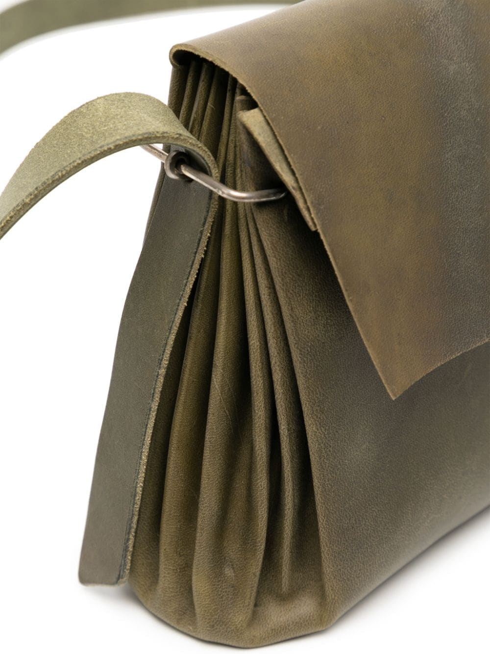 Shop Werkstatt:münchen 1.0 Cross-motif Leather Crossbody Bag In Grün