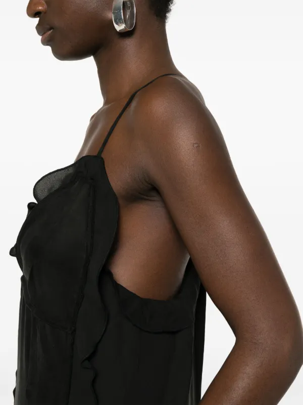 Simkhai Emily Ruffled Maxi Dress | Black | FARFETCH