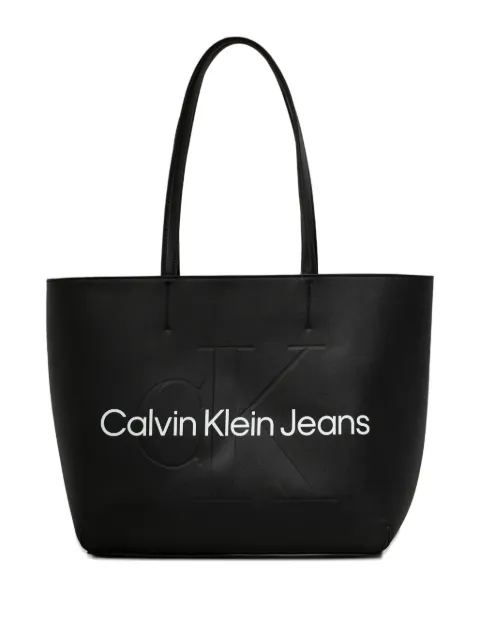 Calvin Klein medium embossed-logo tote bag