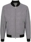 BOSS houndstooth-print zip-up jacket - Grey