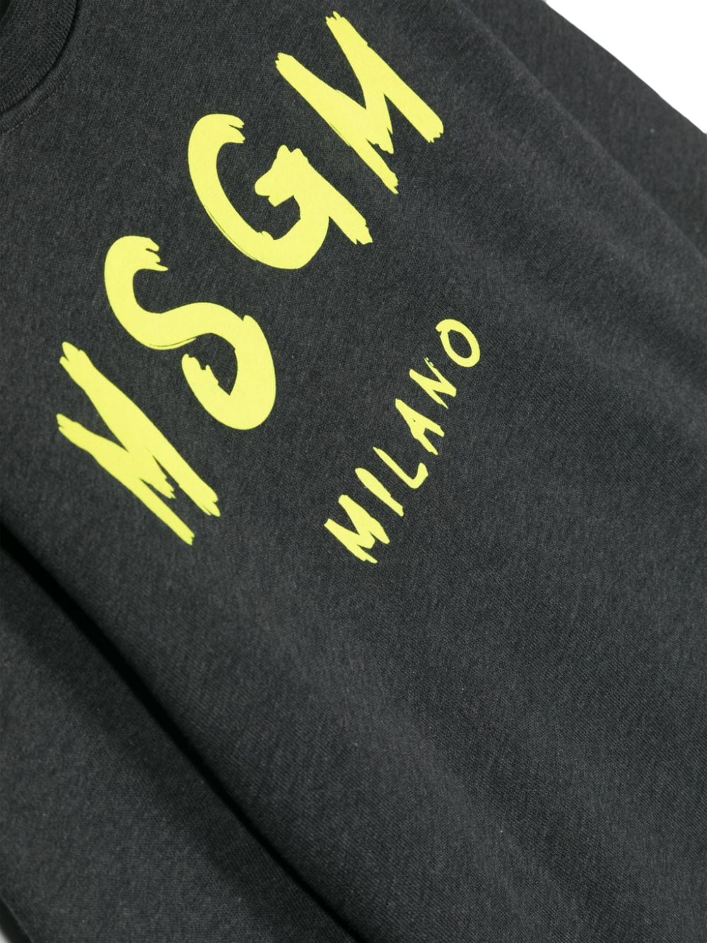 MSGM Kids Katoenen sweater met logoprint Grijs