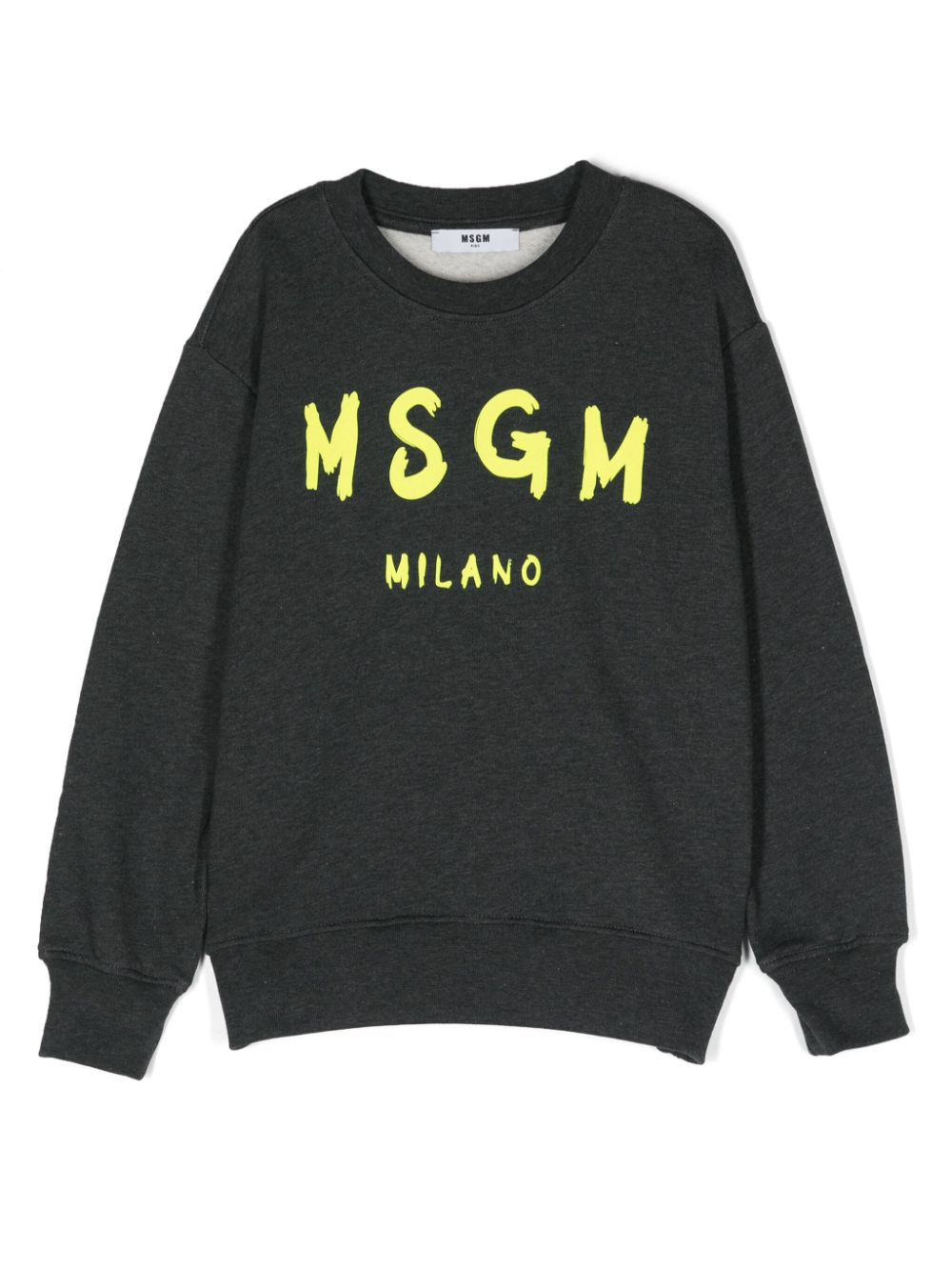 MSGM Kids Katoenen sweater met logoprint Grijs