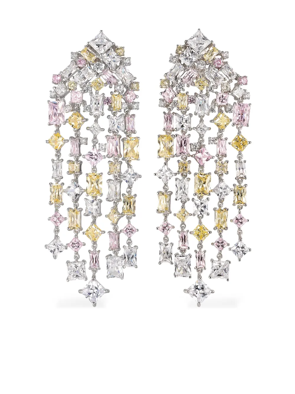 Anabela Chan 18kt rose gold vermeil Cascade diamond earrings | Silver | Image 1
