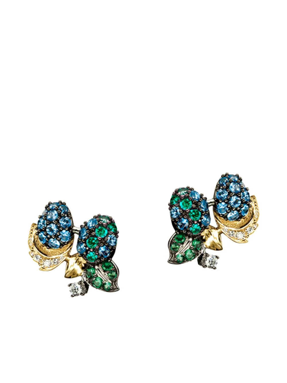 Anabela Chan 18k Yellow Gold Diamonds And Gemstones Earrings