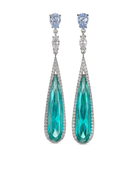 Anabela Chan 18kt white gold Shard multi-stone earrings