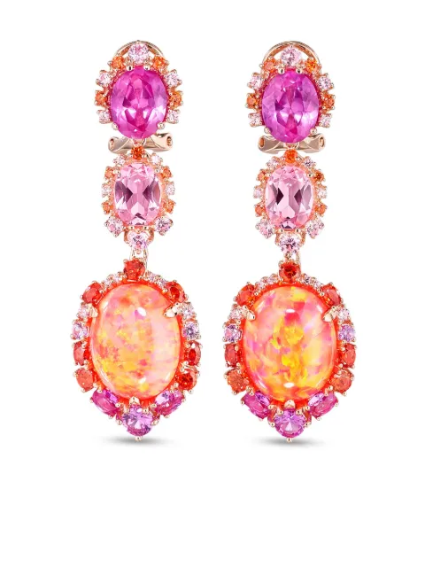 Anabela Chan 18k yellow gold vermeil Ocean opal and sapphire drop earrings