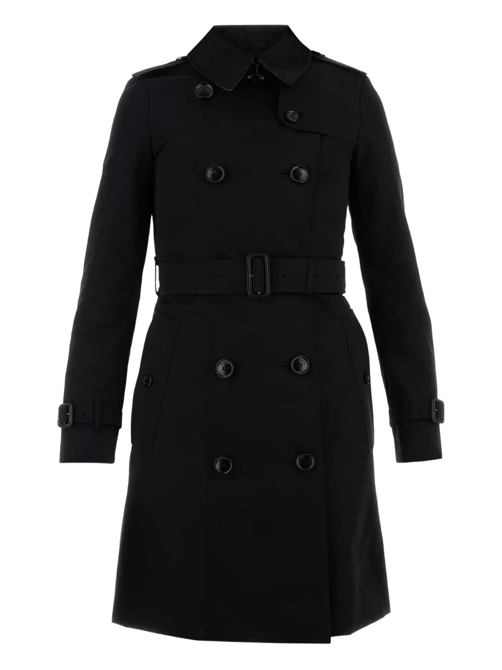Burberry Trenchcoat met gabardine weving Zwart