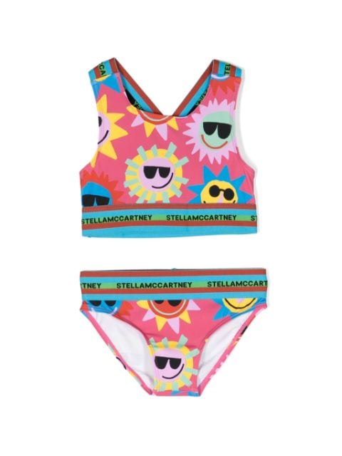 Stella McCartney Kids Bikini mit Sonnenschein-Print