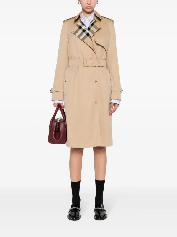 Burberry Gabardine Trench Coat | Neutrals | FARFETCH