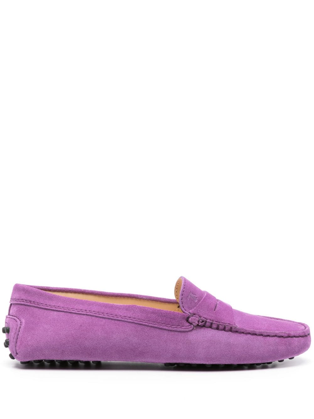 Tod's suede penny loafers Purple