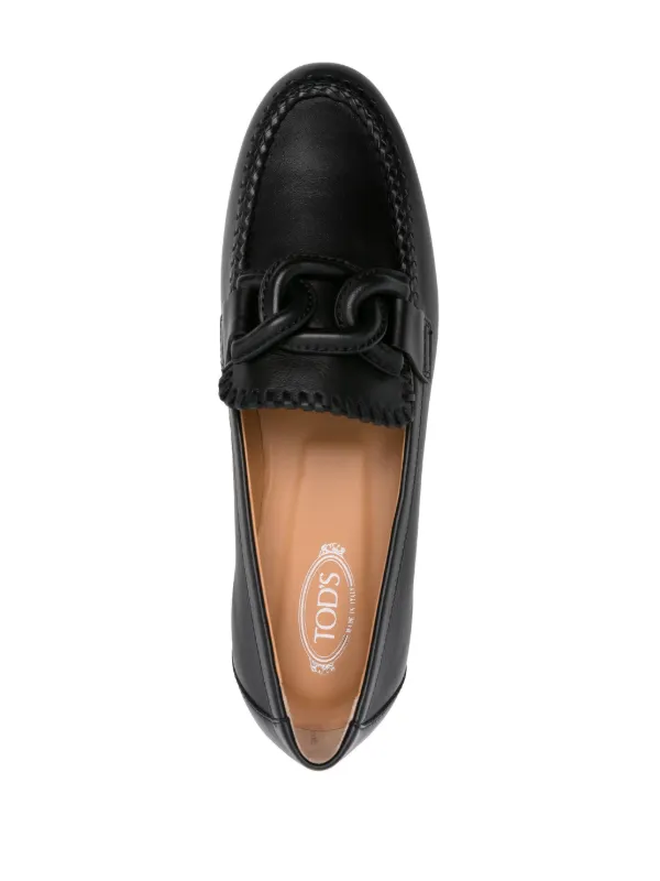 Tod's チェーンリンク ローファー | ブラック | FARFETCH JP