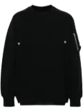 sacai layered jersey sweatshirt - Black