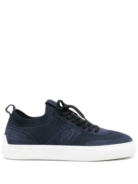 Tod's suede-panels knitted sneakers