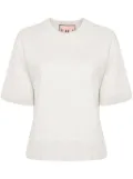 Plan C mélange knitted T-shirt - Grey